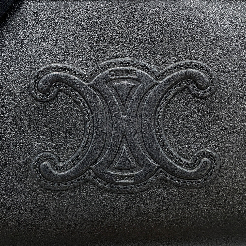 Celine Chain Shoulder Bag Cuile Triomphe Clutch Black - Picture 12 of 12